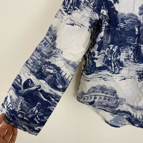 COS French Etoile blue linen set - Picture 12 of 16